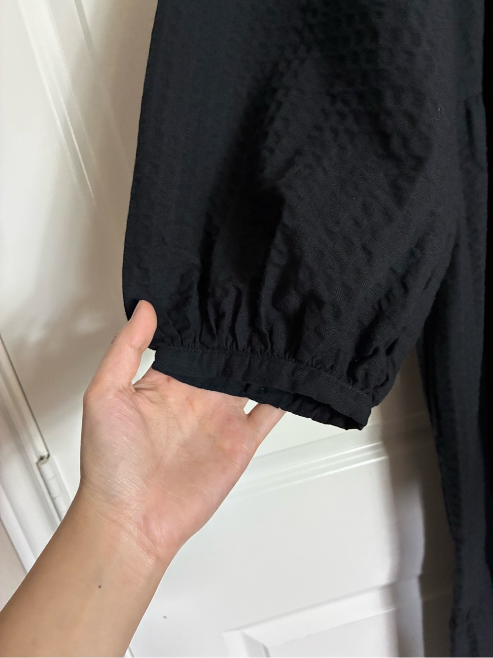 Old Navy Black Dress Button-Front 3/4 Sleeve Lightweight Comfortable NWT 3X - Picture 8 of 13